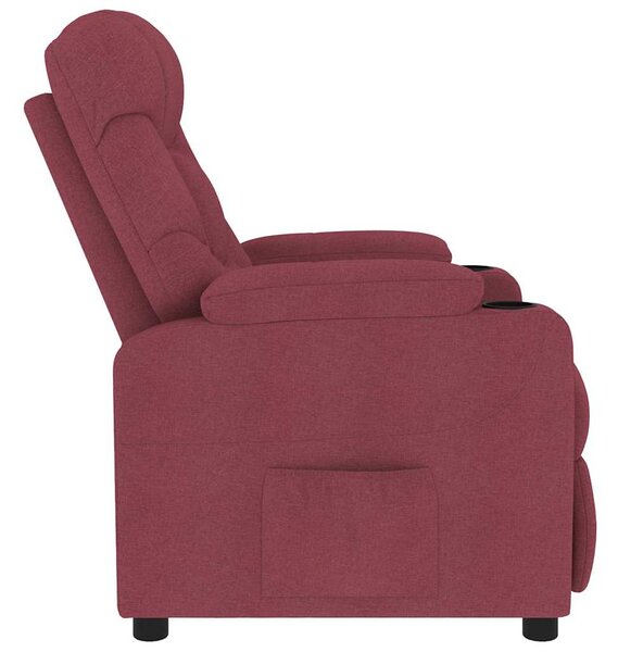Masážní křeslo vínové textil 339095
