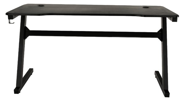 KONDELA Herní stůl / počítačový stůl, černá / červená, MACKENZIE 140cm