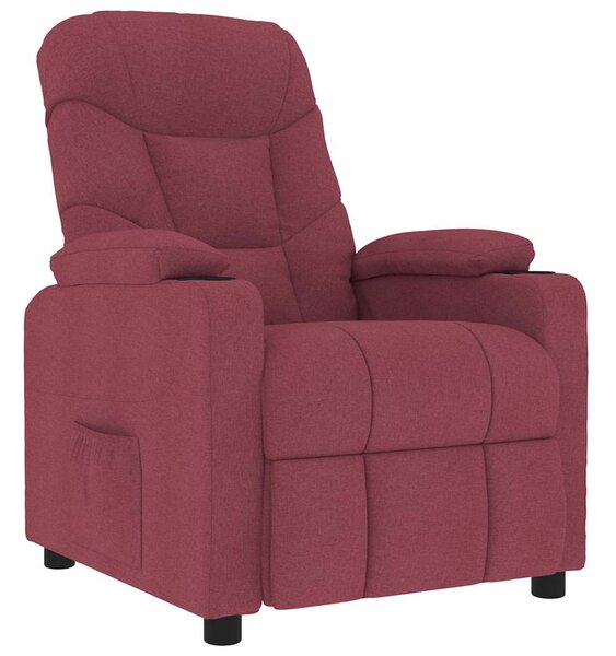 Masážní křeslo vínové textil 339095