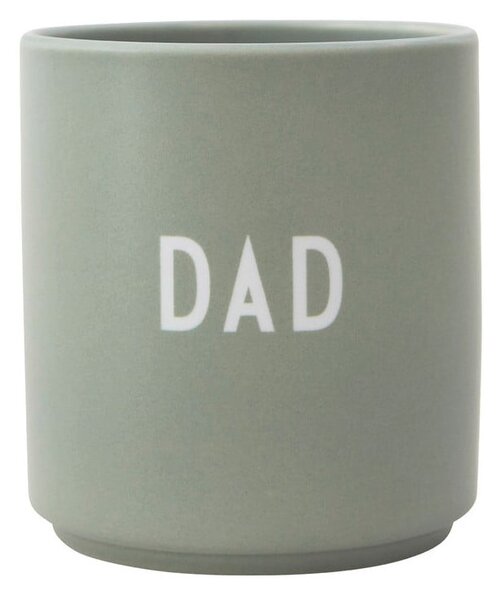 Zelený porcelánový hrnek 300 ml Dad – Design Letters