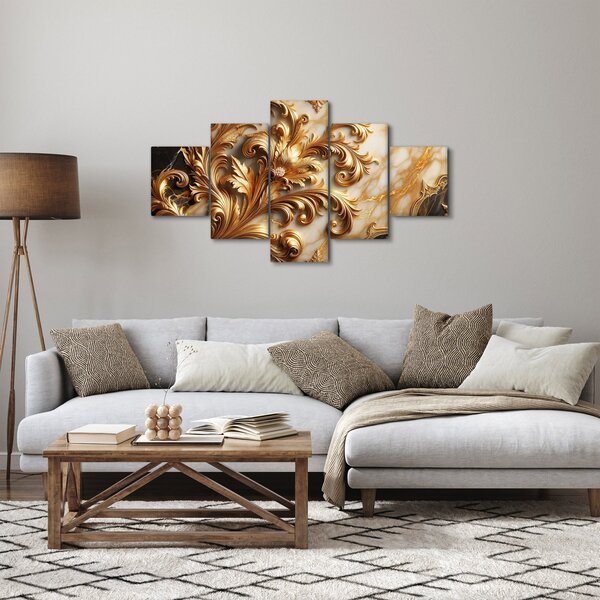 Obraz - Mramor se zlatem (125x70 cm)