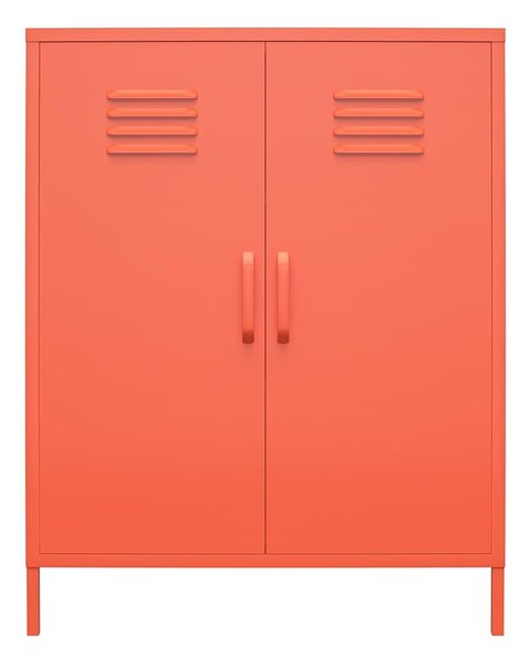 Oranžová kovová skříňka Støraa Cache, 80 x 102 cm