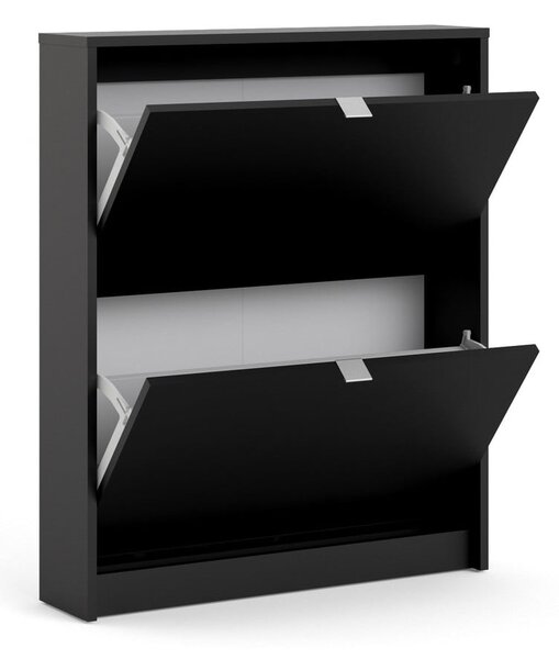 Černý výklopný botník Shoes – Tvilum