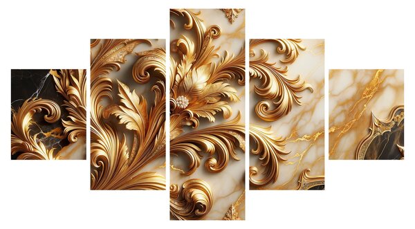 Obraz - Mramor se zlatem (125x70 cm)