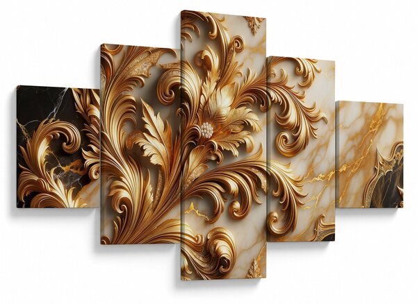 Obraz - Mramor se zlatem (125x70 cm)