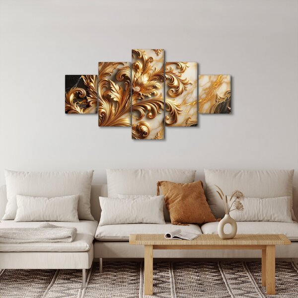 Obraz - Mramor se zlatem (125x70 cm)