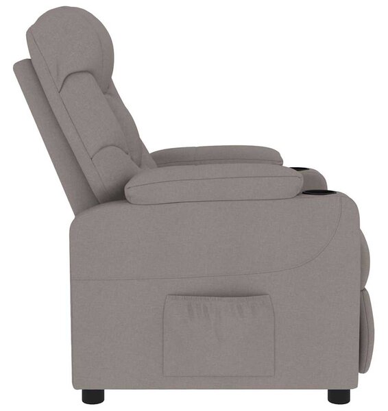 Masážní křeslo taupe textil 339100