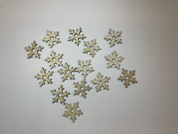 DECOLED Drobné dřevěné dekorace 2 cm, balení 50 ks