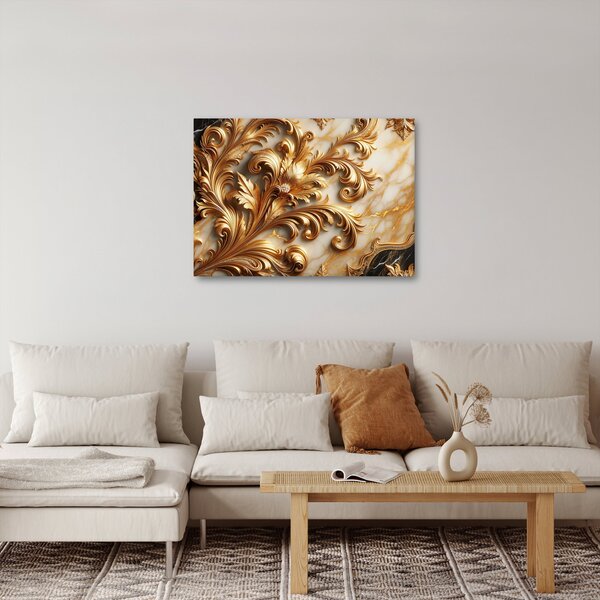Obraz - Mramor se zlatem (70x50 cm)