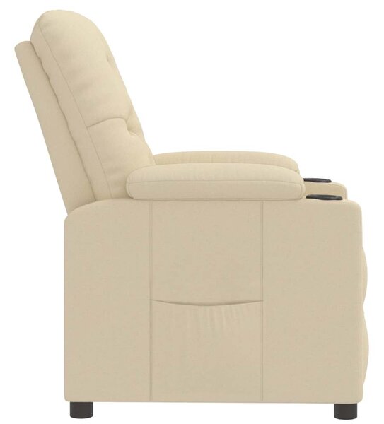 Polohovací křeslo krémové textil 339111