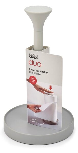 Šedý plastový stojan na papírové utěrky ø 16 cm Duo – Joseph Joseph