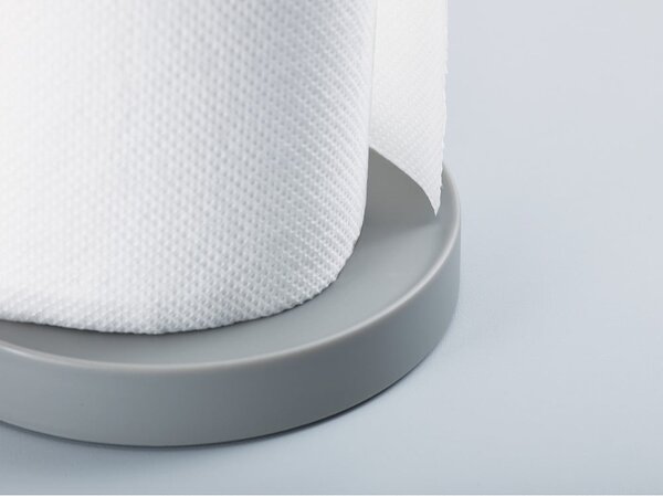 Šedý plastový stojan na papírové utěrky ø 16 cm Duo – Joseph Joseph