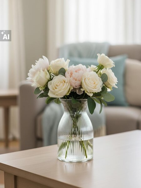 Sinsay - Rýhovaná váza - clear