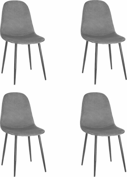 Židle Valora COMO tmavě šedá x4 | Sada 4 kusů k jídelnímu stolu