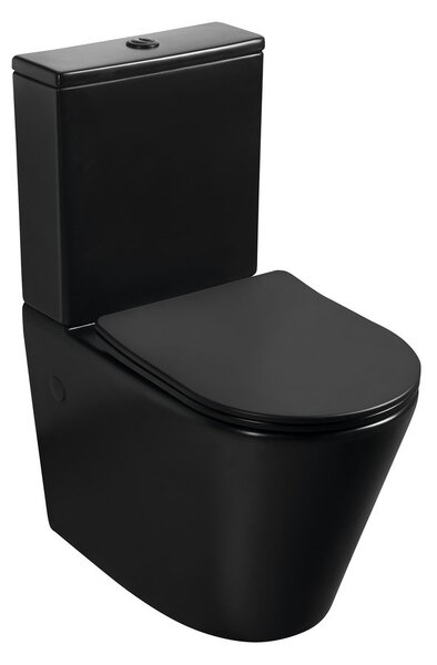 Sapho Sapho, PACO RIMLESS WC kombi, spodní/zadní odpad, černá, PC1012WRB