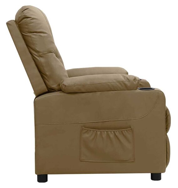 Polohovací křeslo cappuccino umělá kůže 339124
