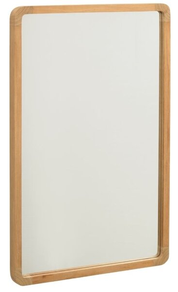 Masivní teakové nástěnné zrcadlo LaForma Shamel 45 x 70 cm