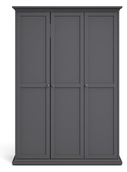 Tmavě šedá šatní skříň 139x201 cm Paris - Tvilum