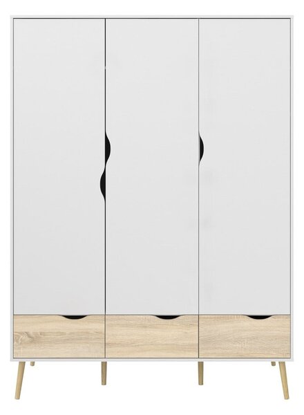 Bílá šatní skříň 147x200 cm Oslo - Tvilum