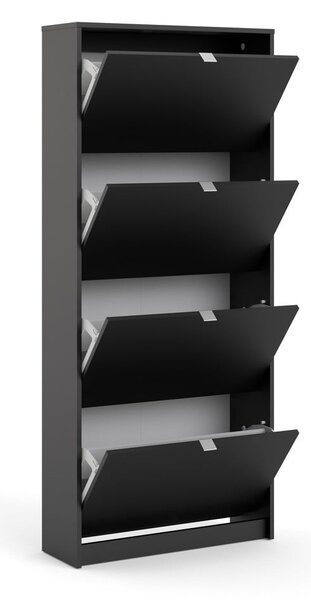 Černý výklopný botník Shoes – Tvilum