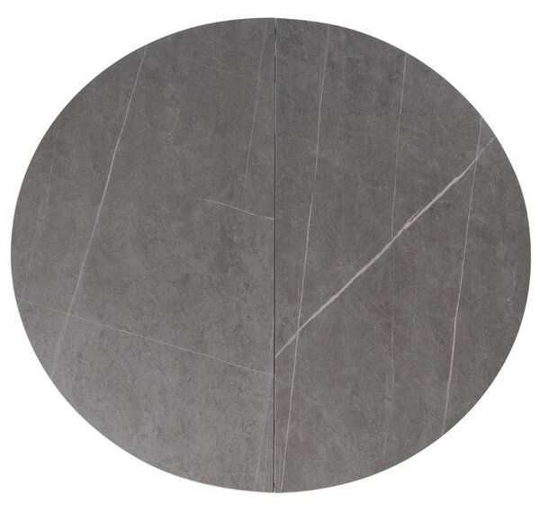 Šedý rozkládací jídelní stůl Somcasa Luna 130/180 x 130 cm