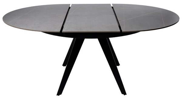 Šedý rozkládací jídelní stůl Somcasa Luna 130/180 x 130 cm
