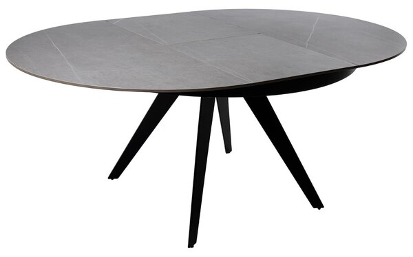 Šedý rozkládací jídelní stůl Somcasa Luna 130/180 x 130 cm
