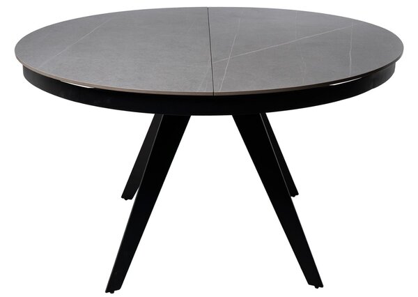 Šedý rozkládací jídelní stůl Somcasa Luna 130/180 x 130 cm