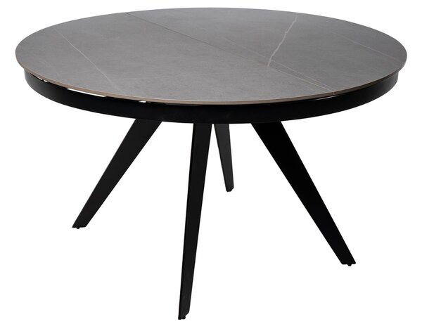 Šedý rozkládací jídelní stůl Somcasa Luna 130/180 x 130 cm