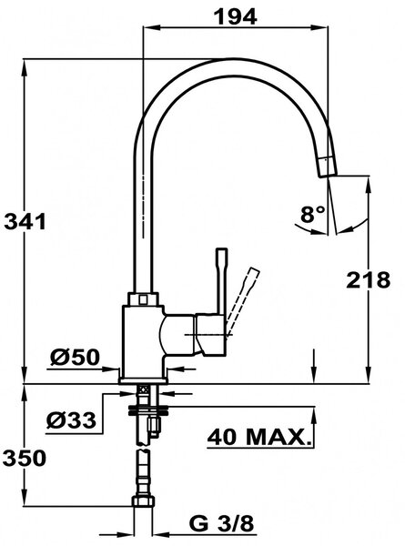 Teka SP 995 kuchyňská baterie stojící uhlík 55995020CN
