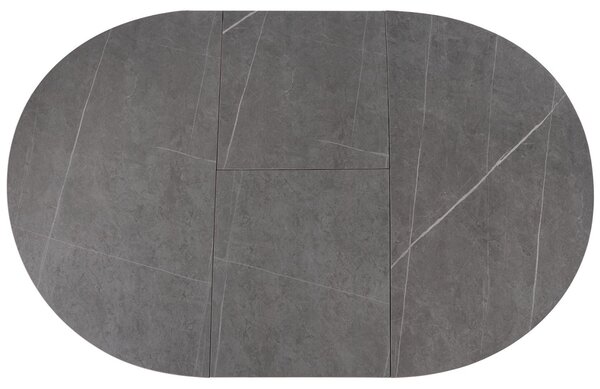 Šedý rozkládací jídelní stůl Somcasa Luna 130/180 x 130 cm