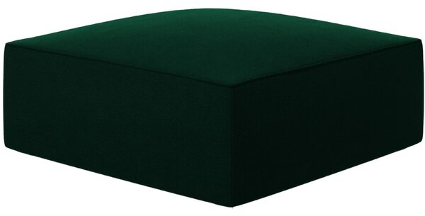 Zelený sametový taburet MICADONI Ruby 93 x 93 cm