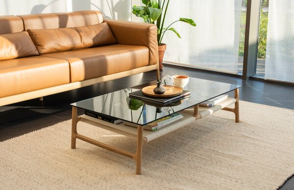 -25 % Dny MOMENTI– Gazzda Kouřově šedý skleněný konferenční stolek Fawn 120 x 60 cm