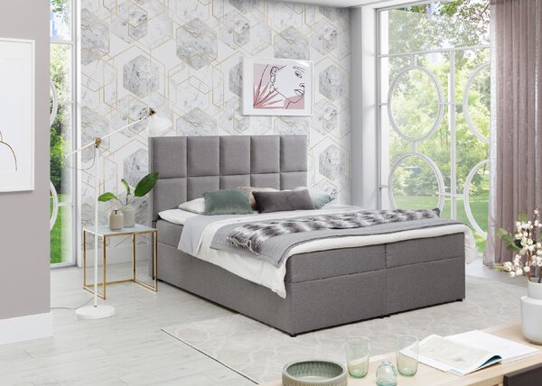 Eltap Čalouněná postel Glossy s úložným prostorem Materiál a barva potahu: Omega 68 - žlutá, Rozměr: 145x200