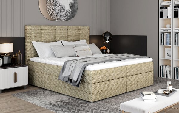 Eltap Čalouněná postel Glossy s úložným prostorem Materiál a barva potahu: Omega 68 - žlutá, Rozměr: 145x200