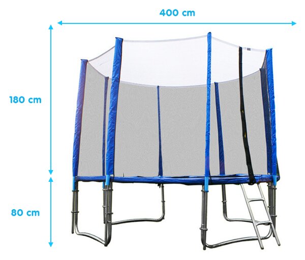 GoodJump GoodJump 4UPVC Trampolína 400 cm s ochrannou sítí + žebřík+ krycí plachta