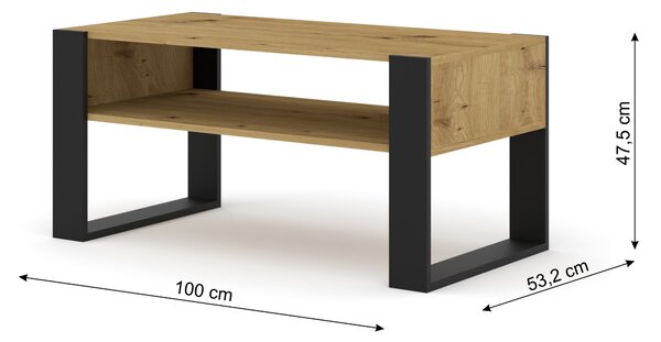 Konferenční stolek Molli (dub artisan). Akce -16%