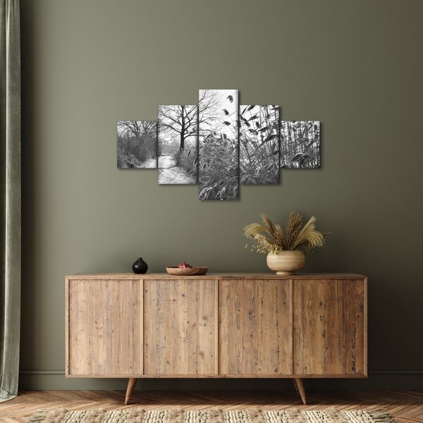 Obraz - Pole v zimě (125x70 cm)
