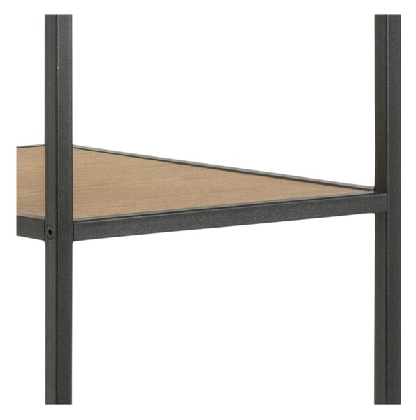 Otevřená šatní skříň v dekoru dubu v černo-přírodní barvě 77x165 cm Seaford – Actona