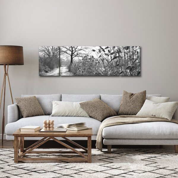 Obraz - Pole v zimě (170x50 cm)