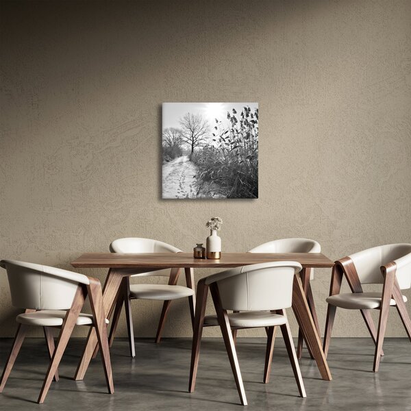 Obraz - Pole v zimě (30x30 cm)