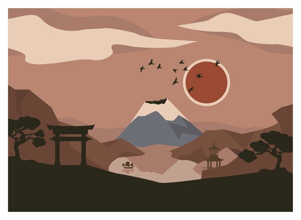 Skleněný obraz - Japonsko N⁰1 (70x50 cm)