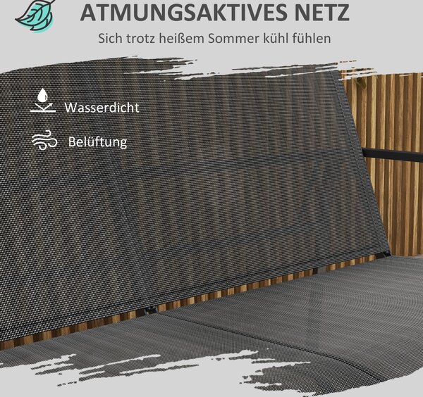 Outsunny Zahradní nábytek set 4 ks, Sada zahradního nábytku se 1 dvoumístnou pohovkou, 2 křesly a 1 konferenčním stolkem, Sada sedacího nábytku na bal