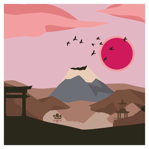 Obraz - Japonsko N⁰2 (30x30 cm)