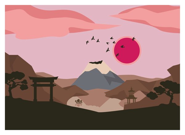 Skleněný obraz - Japonsko N⁰2 (70x50 cm)