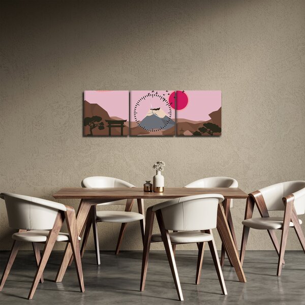 Obraz - Japonsko N⁰2 (s hodinami) (90x30 cm)