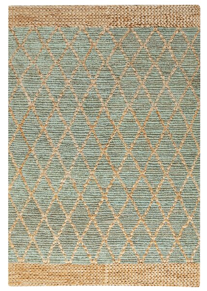 Jutový koberec 160 x 230 cm béžový/zelený TELLIKAYA