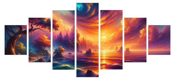 Obraz - Magický svět (210x100 cm)