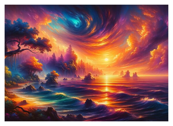 Skleněný obraz - Magický svět (70x50 cm)