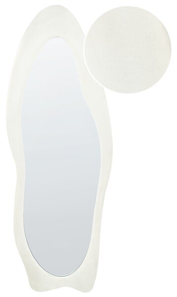 Zrcadlo REIGNY 57 cm 160 cm Umělý samet Bílá